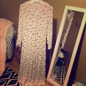 Promesa Button Up Floral Cream Dress